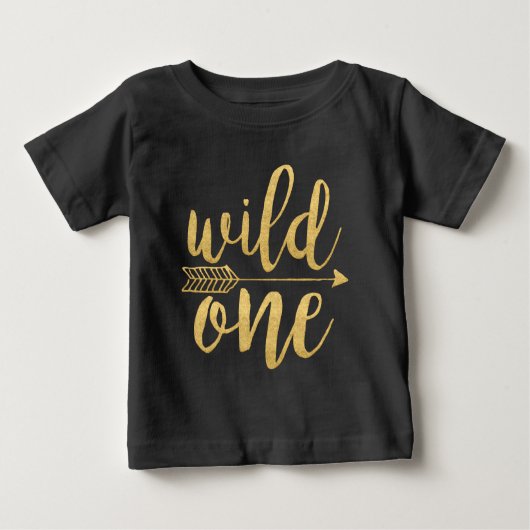 Wild One|One Year Old Gold Script (Voorkant)