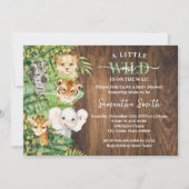 Wild One op de weg Rustic Safari Baby shower Kaart (Voorkant)