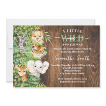 Wild One op de weg Rustic Safari Baby shower