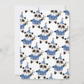 Wild One Panda Beer Blauw 1e Verjaardag Kaart (Achterkant)