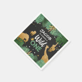 Wild One Paper Napkins Zoo Wild Oerwoud Animals Servet (Hoek)