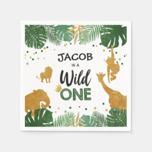 Wild One Paper Napkins Zoo Wild Oerwoud Animals Servet