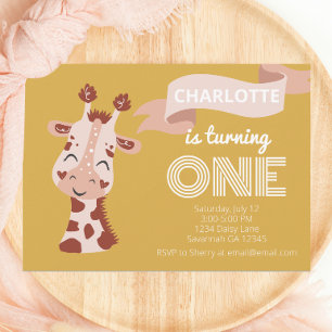 Wild One Party Animal Giraffe Kaart