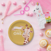 Wild One Party Animal Giraffe Papieren Bordje (Feest)