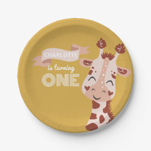 Wild One Party Animal Giraffe Papieren Bordje