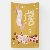 Wild One Party Animal Giraffe Spandoek (Verticaal)