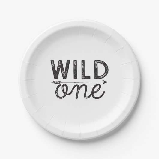 Wild One Party Borden Papieren Bordje (Voorkant)