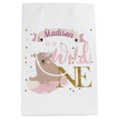 Wild One Personalized First Birthday Medium Cadeauzakje (Voorkant)