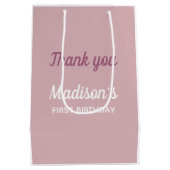 Wild One Personalized First Birthday Medium Cadeauzakje (Achterkant)