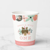 Wild One Personalized First Birthday Papieren Bekers (Achterkant)