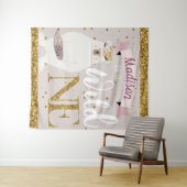 Wild One Persoonlijke Eerste Verjaardag Meisje Wandkleed (In Situ (horizontaal))