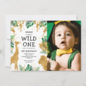 Wild One Photo Safari 1ste verjaardag Kaart (Voorkant)