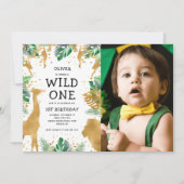 Wild One Photo Safari 1ste verjaardag Kaart (Voorkant)