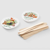 Wild One Photo Woodland Animals Fox First Birthday Handwaaier (Niet-gemonteerd)