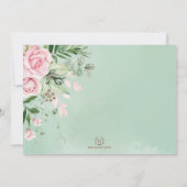  Wild One Pink Blush Floral Girl Birthday Kaart (Achterkant)