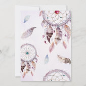 Wild One Pink Boho Dreamweaver Birthday Kaart (Achterkant)