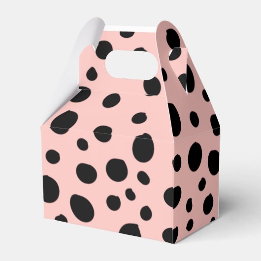 Wild One Pink Leopard First Birthday Bedankdoosjes (Achterkant)