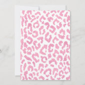Wild One Pink Leopard First Birthday Kaart (Achterkant)