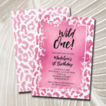 Wild One Pink Leopard First Birthday