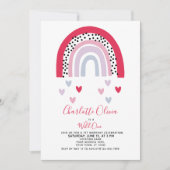 Wild One Pink Rainbow Girl's 1e verjaardag Kaart (Voorkant)