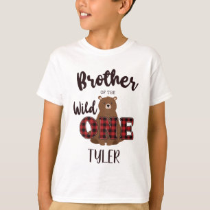 Wild ONE Plaid Beer Brother of the Birthday T-shirt