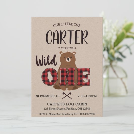 Wild ONE Pned Beer Birthday Party Kaart (Staand voorkant)