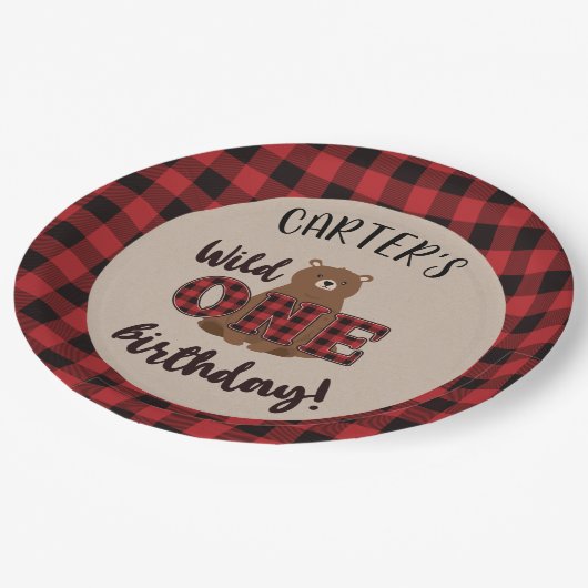 Wild ONE Pned Beer Birthday Party Papieren Bordje (Gekanteld)