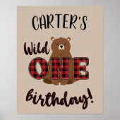 Wild ONE Pned Beer Birthday Party Poster (Voorkant)