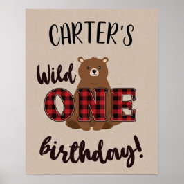 Wild ONE Pned Beer Birthday Party Poster