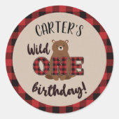 Wild ONE Pned Beer Birthday Party Ronde Sticker (Voorkant)