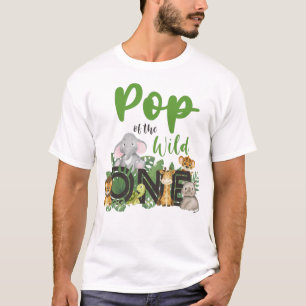Wild One Pop Oerwoud Safari Birthday T-shirt