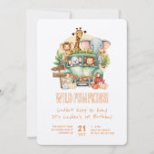 Wild One Pumpkin Safari 1e Verjaardag Kaart (Voorkant)