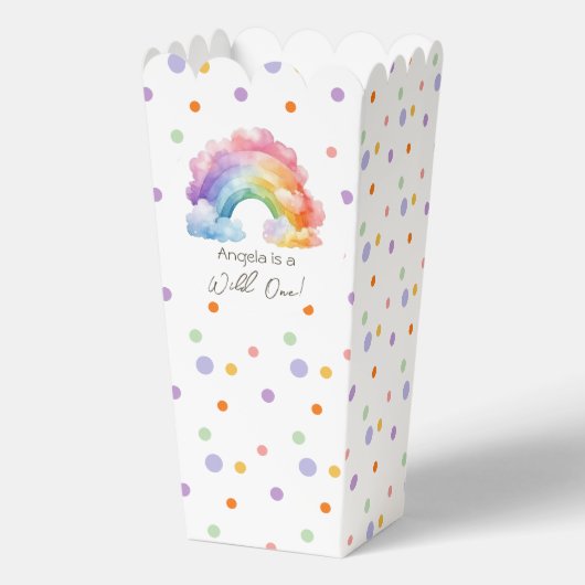 Wild One Rainbow Kids Verjaardag Bedankdoosjes (Voorkant)