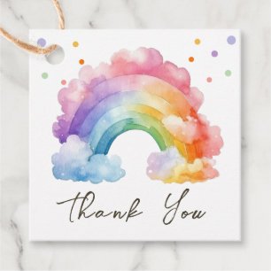 Wild One Rainbow Kids Verjaardag Bedankjes Labels