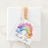 Wild One Rainbow Kids Verjaardag Bedankjes Labels (In situ)