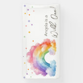 Wild One Rainbow Kids Verjaardag Spandoek (Verticaal)