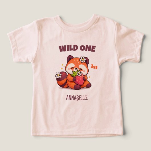 Wild One Red Panda First Birthday (Design voorkant)