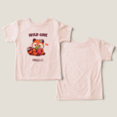 Wild One Red Panda First Birthday (Ontwerp Voorkant & Achterkant)