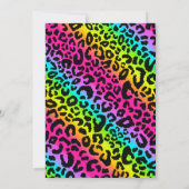 Wild One Regenboog Luipaard Verjaardag Kaart (Achterkant)