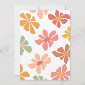 Wild One Retro Regenboog Daisy 1e Verjaardag Kaart (Achterkant)