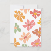 Wild One Retro Regenboog Daisy Eerste Verjaardag Bedankkaart (Achterkant)