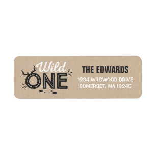 Wild One Return Address Labels Wild One Party