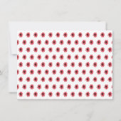 Wild One - Rode bloemrijke folk art 1e verjaardags Kaart (Achterkant)