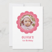 Wild One Roze Daisy Verjaardagsfoto Kaart (Achterkant)