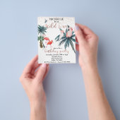 Wild One Roze Goud Tropische Vogels Budget Flyer (Hand)