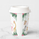 Wild ONE - Roze Safari Meisje's Tweede Verjaardag Papieren Bekers (Rechts)