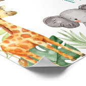 Wild One Safari 1e Verjaardag Mijlpaal teken Poster (Hoek)