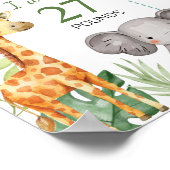 Wild One Safari 1e Verjaardag Mijlpaal teken Poster (Hoek)