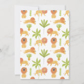 WILD ONE Safari 1e Verjaardag uitnodiging (Achterkant)