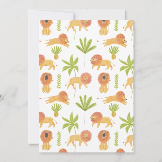 WILD ONE Safari 1e Verjaardag uitnodiging (Achterkant)